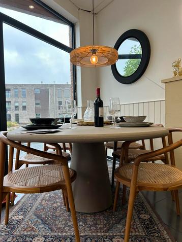 Mortex tafel hazelnootbruin toonzaalmodel, Maison & Meubles, Tables | Tables à manger, Enlèvement, Comme neuf