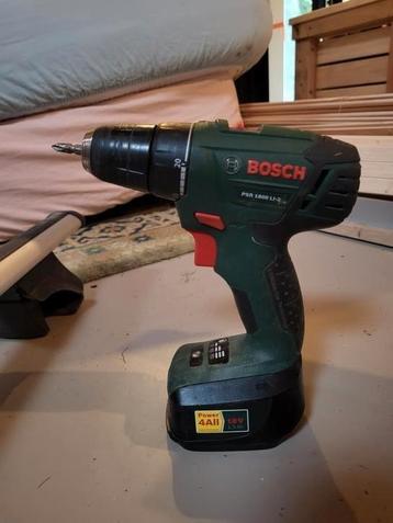Bosch PSR 1800 LI-2 accuboormachine met koffer en lader– 18V beschikbaar voor biedingen