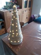 kerstboom met verlichting in hout en sisalkoord +- 49cm hoog, Ophalen of Verzenden, Nieuw