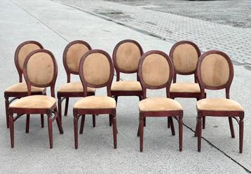 Landelijke antieke eetkamerstoelen | 8 beschikbaar voor biedingen