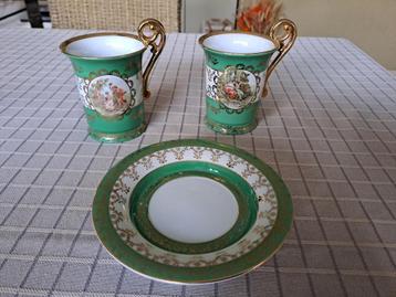12 delig groen koffieservies beschikbaar voor biedingen