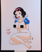 SNOWWHITE 1 artists Key and Chy getek. inkt/marker tekening, Antiquités & Art, Art | Dessins & Photographie, Envoi