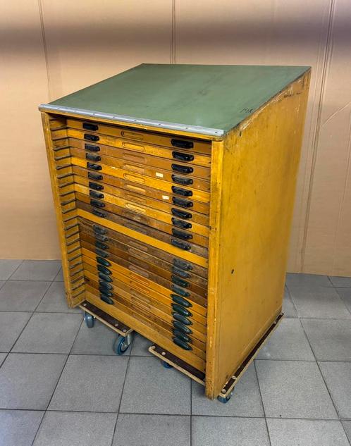 letterkast / zetbok / drukkerijkast, Antiek en Kunst, Curiosa en Brocante, Ophalen