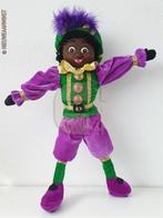 Authentieke Etos etalage zwarte Piet pop - 45cm, groen/paars, Diversen, Verzenden