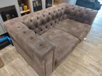 Vintage Fauteuil Chesterfield - Tweezit, Huis en Inrichting, Vintage, Ophalen of Verzenden, Zo goed als nieuw, Leer