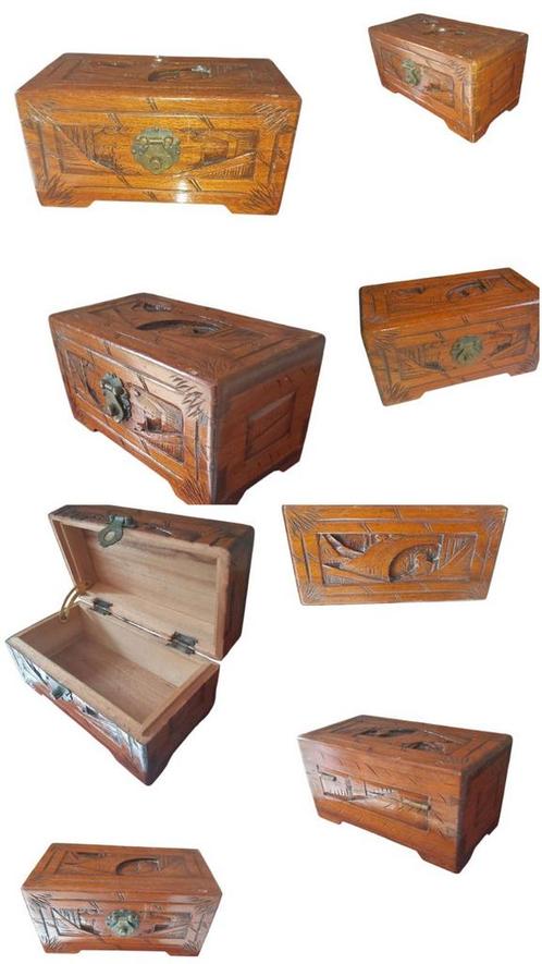 coffret à bijoux "Asie collection ", Huis en Inrichting, Woonaccessoires | Kisten, Zo goed als nieuw, Teakhout, Ophalen of Verzenden