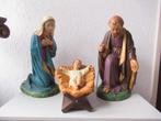 3 grote antieke kerststal beelden hoogte 47 cm ., Enlèvement ou Envoi