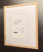 Mooi ingeframede drieluik Panamarenko, Antiek en Kunst, Ophalen of Verzenden