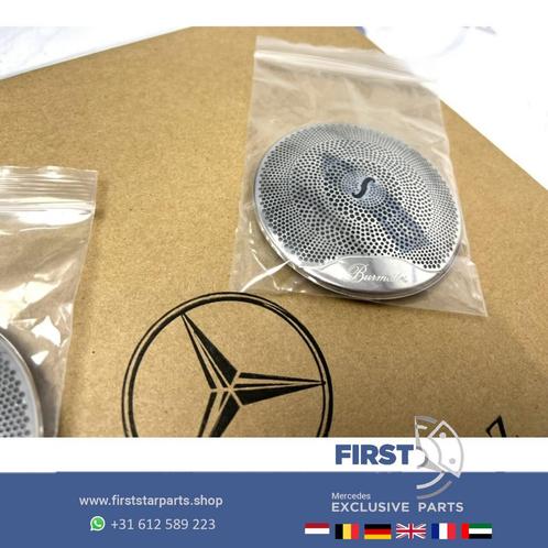 AMG BURMESTER SPEAKER COVERS Mercedes C E KLASSE CHROOM EMBL, Auto-onderdelen, Carrosserie, Mercedes-Benz, Gebruikt, Ophalen of Verzenden
