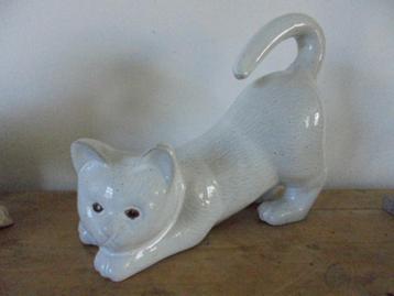 statue chat en ceramique 