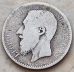 1 Franc 1881 Leopold II / Geen overslag /Zeldzaam !, Zilver, Ophalen of Verzenden, Losse munt, Zilver