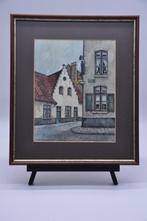 ets getekend L. Declerck - Walplaats Brugge, Antiek en Kunst, Ophalen of Verzenden