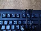 HP USB-toetsenbord (1 van de 2 achterklepsteunen is kapot), Computers en Software, Toetsenborden, Ophalen of Verzenden, Azerty