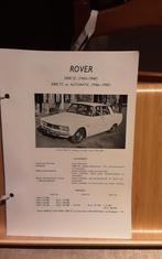 Rover 2000 technische fiche, Boeken, Ophalen of Verzenden, Zo goed als nieuw