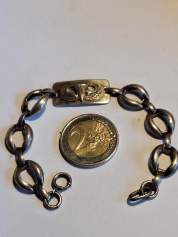 Skydiver-armband uit de Tweede Wereldoorlog in zilver  beschikbaar voor biedingen