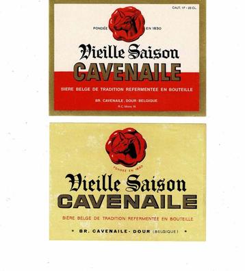Oude bieretiketten van "CAVENAILE - DOUR" beschikbaar voor biedingen
