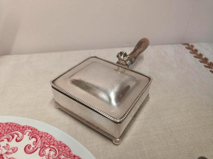 "Silent butler" (kruimelbak), verzilverd, Antiek en Kunst, Antiek | Bestek, Ophalen of Verzenden