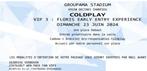 VIP Ticket (early entrance) Coldplay Lyon 23/06/2024, Juni, Eén persoon