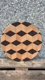 « Kubuskes » rond (tafel)blad wengé/beuk, Huis en Inrichting, Ophalen, Nieuw, Overig