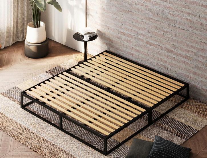 Nieuw bed EMMA METAL 140x200, Huis en Inrichting, Slaapkamer | Bedden, Nieuw, Tweepersoons, 140 cm, 200 cm, Metaal, Zwart, Verstelbaar