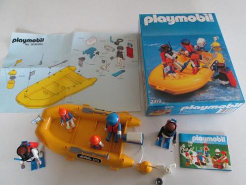 Playmobil nr. 3479 van 1980/1989 sportduikers met doos, Enfants & Bébés, Jouets | Playmobil, Comme neuf, Ensemble complet, Enlèvement