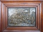 Relief antique : Fête paysanne en cuivre martelé, Enlèvement ou Envoi, Cuivre