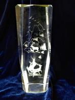 Kristal glas laserblok hologram rendieren - 15 cm groot, Ophalen, Nieuw, Kristal, Overige typen