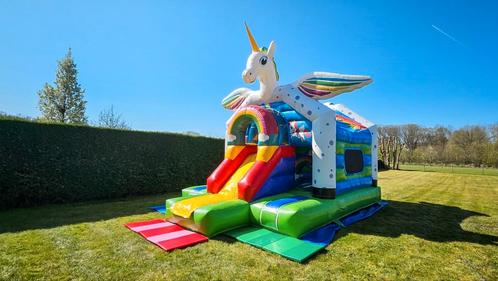 Springkasteel Unicorn te huur, Hobby en Vrije tijd, Feestartikelen | Verhuur, Zo goed als nieuw, Ophalen