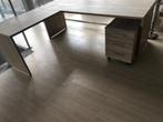 bureau lichte eik massief naturel kleur, Huis en Inrichting, Bureaus, Ophalen of Verzenden, Zo goed als nieuw, Bureau