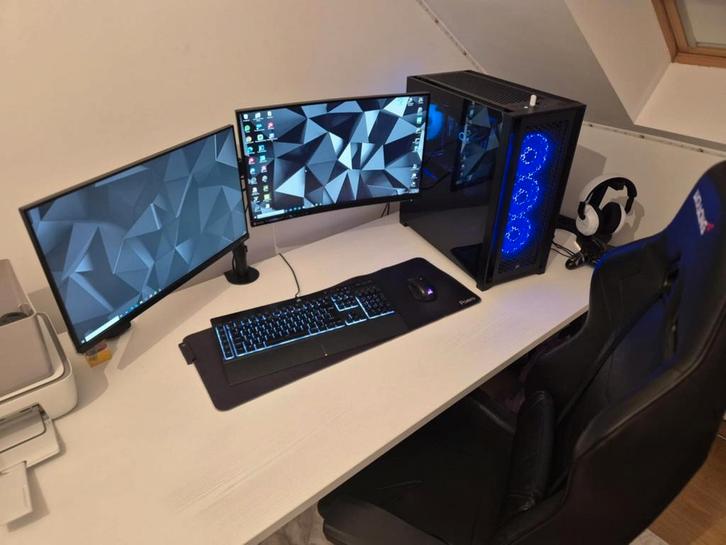 Game Pc (setup), Computers en Software, Desktop Pc's, Zo goed als nieuw, HDD, 16 GB, Met monitor, Gaming, Ophalen