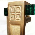 PETER GHYCZY | T24 Bijzettafel | 70's Regency Glas & Messing, Ophalen, Gebruikt, Glas