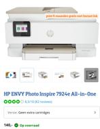 HP printer, Ingebouwde Wi-Fi, Inkjetprinter, All-in-one, Zo goed als nieuw