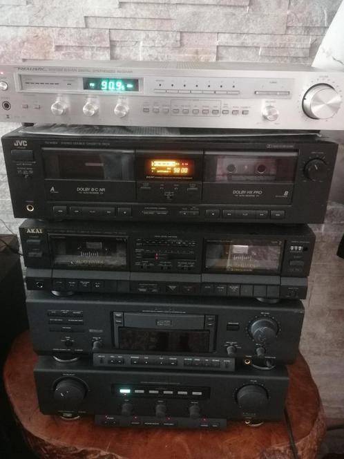 appareil hifi haut game de marque jvc philips akai realistic, TV, Hi-fi & Vidéo, Chaîne Hi-fi, Comme neuf, Deck cassettes ou Lecteur-enregistreur de cassettes