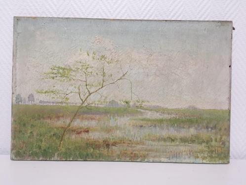 David BURLIUK (1882–1967) – Expressionistisch landschap – ol, Antiek en Kunst, Kunst | Schilderijen | Klassiek, Ophalen of Verzenden