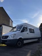 MERCEDES SPRINTER 313 DUBBELE CABINE EXTRA LANG, Auto's, Bestelwagens en Lichte vracht, Euro 5, Zwart, 4 cilinders, Mercedes-Benz