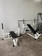 Technogym isotonic flat en incline benchpress / banken, Enlèvement, Utilisé, Bras, Autres types