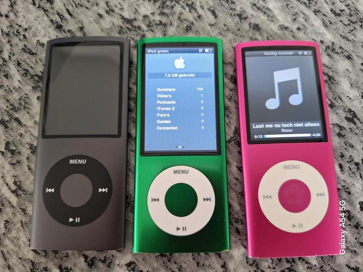 3x ipod, Audio, Tv en Foto, Mp3-spelers | Apple iPod, Gebruikt, 2 tot 10 GB, Overige kleuren, Ophalen of Verzenden