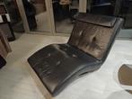 2 persoons lounge zetel, echt leder, Ophalen of Verzenden, Zo goed als nieuw