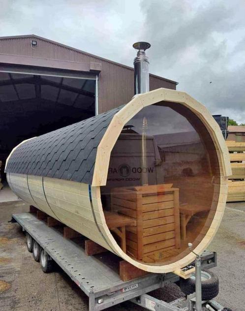 Barrel Sauna, Sport en Fitness, Sauna, Nieuw, Complete sauna, Fins of Traditioneel, Ophalen