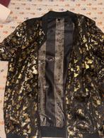 Veste bomber noire & dorée baroque, Ophalen of Verzenden, Zo goed als nieuw