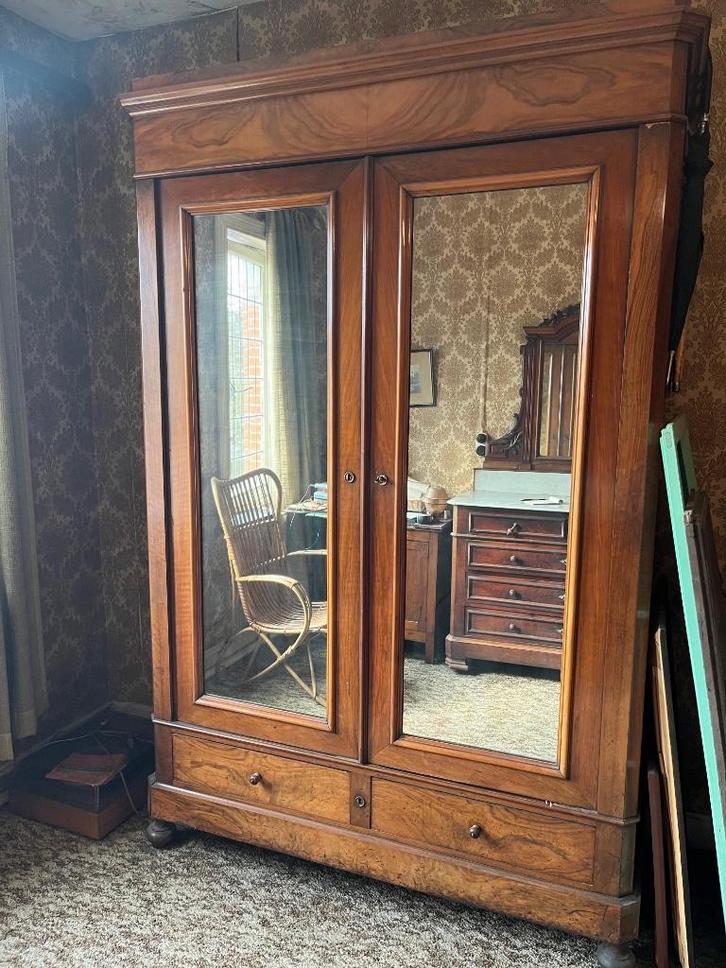 Garde-robe acajou fin XIXe, Antiek en Kunst, Antiek | Meubels | Kasten, Ophalen