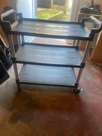 Serveerwagen.  Kunststof.  Met wieltjes, Ophalen