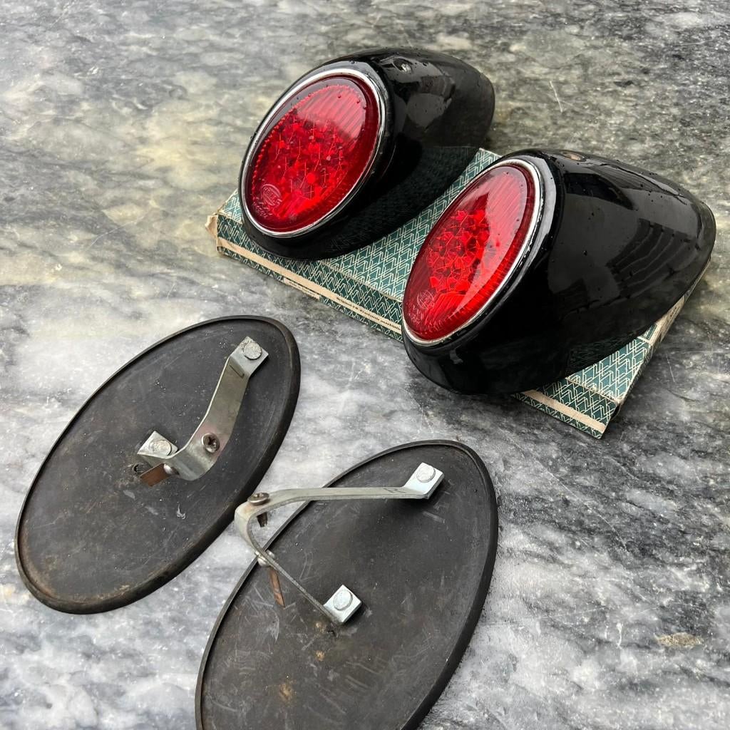 Achterlichtenset voor VW Kever 56-61, zwart, L41 Hella ovaal, Auto diversen, Auto-accessoires, Gebruikt, Ophalen of Verzenden