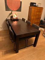 Houten eetkamertafel, Huis en Inrichting, Ophalen, Gebruikt, 200 cm of meer, 50 tot 100 cm