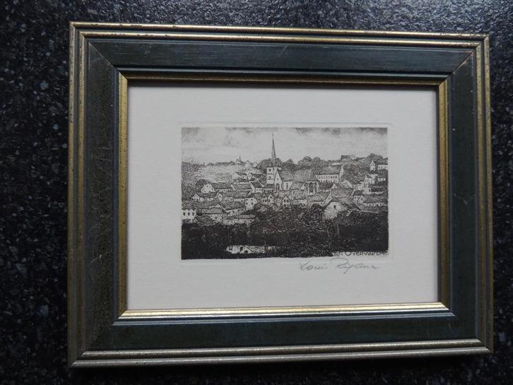 Ets Louis  Rigaux  overyssche  panorama, Antiquités & Art, Art | Eaux-fortes & Gravures, Enlèvement ou Envoi
