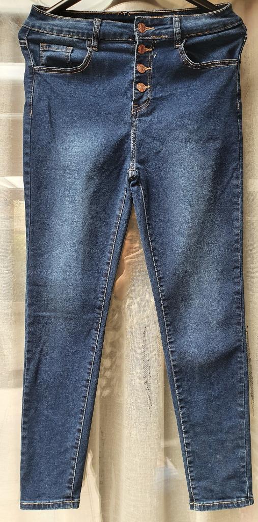 Jeans van Shein maat S/M, Kleding | Dames, Spijkerbroeken en Jeans, Zo goed als nieuw, W28 - W29 (confectie 36), Blauw, Ophalen of Verzenden