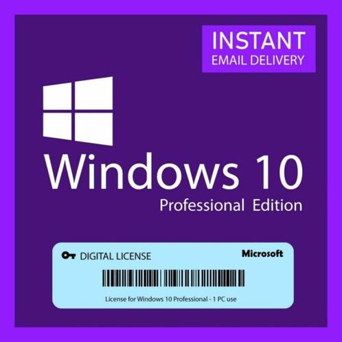 Windows 10 Pro - Clé de licence, Informatique & Logiciels, Systèmes d'exploitation, Neuf, Windows, Enlèvement ou Envoi