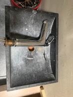 Granieten gootsteen met Grohe kraan, Enlèvement, Utilisé, Pierre, Lavabo