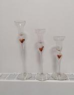 Drie kandelaars, Verzamelen, Glas en Drinkglazen, Ophalen of Verzenden, Zo goed als nieuw