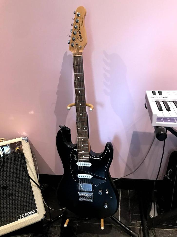 Godin Session HT zwart, Muziek en Instrumenten, Snaarinstrumenten | Gitaren | Elektrisch, Gebruikt, Solid body, Overige merken